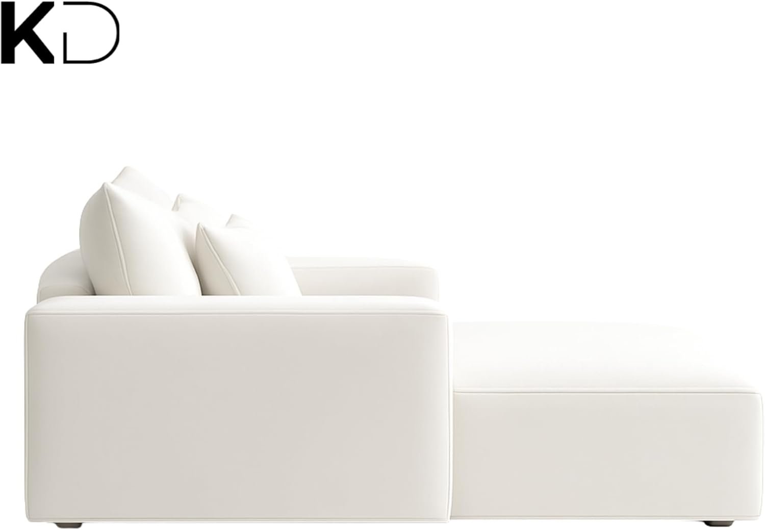KUSTOMDECO 3 Seater L-Shaped Sectional Sofa with Cushions | Comfortable Living Room Furniture | Balcony furniture Sofa with Pillows | Modern Design (Powder Blue) - Image 24