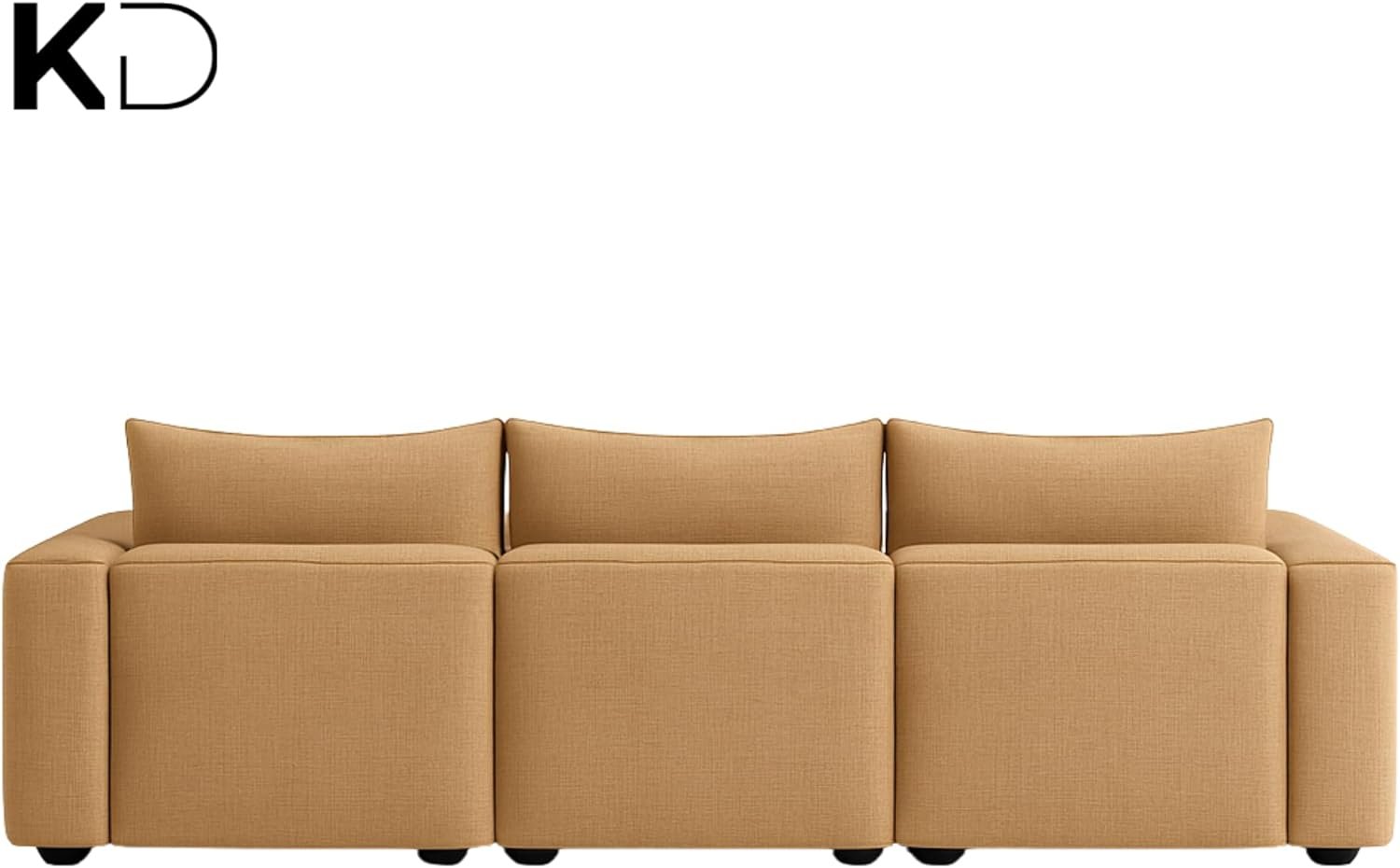 KUSTOMDECO 3 Seater L-Shaped Sectional Sofa with Cushions | Comfortable Living Room Furniture | Balcony furniture Sofa with Pillows | Modern Design (Powder Blue) - Image 39