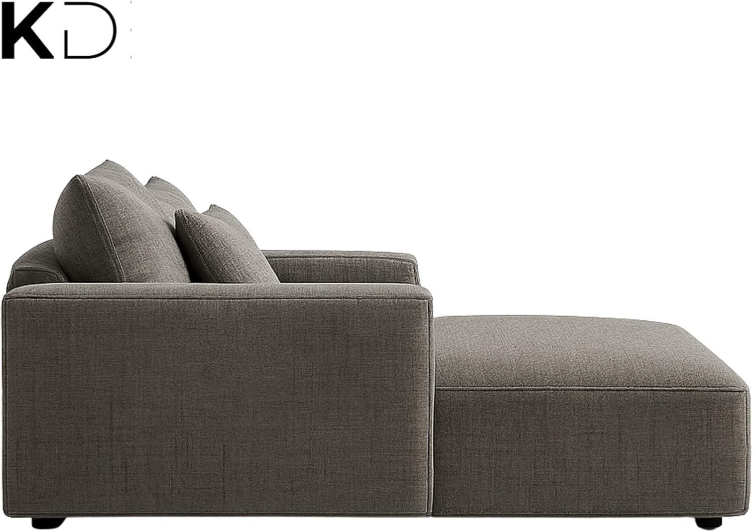KUSTOMDECO 3 Seater L-Shaped Sectional Sofa with Cushions | Comfortable Living Room Furniture | Balcony furniture Sofa with Pillows | Modern Design (Powder Blue) - Image 50