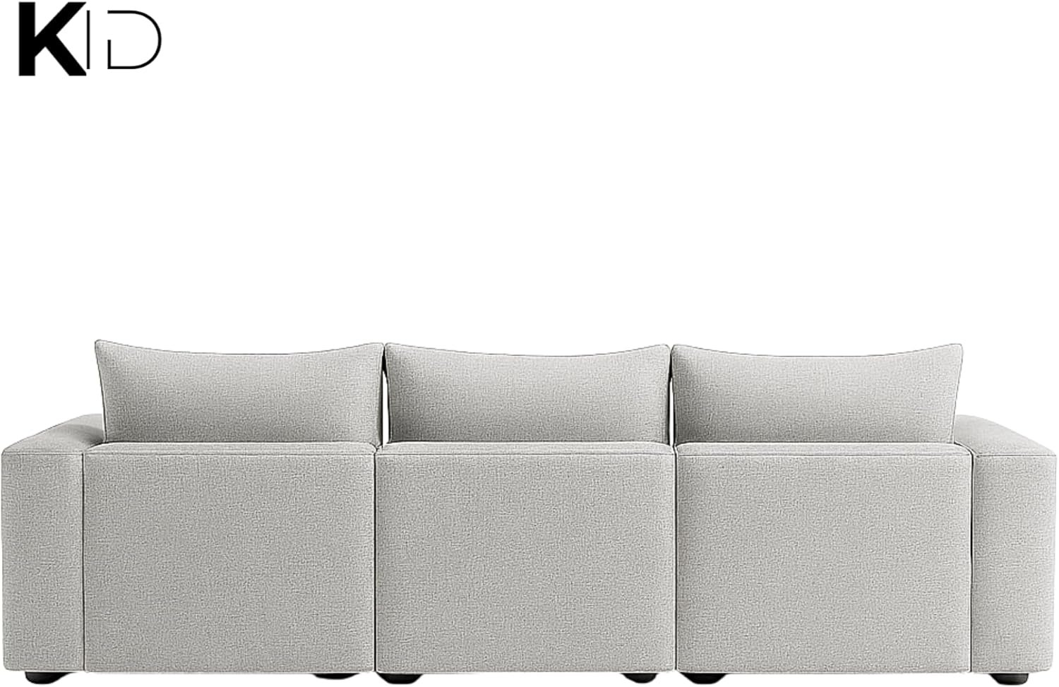 KUSTOMDECO 3 Seater L-Shaped Sectional Sofa with Cushions | Comfortable Living Room Furniture | Balcony furniture Sofa with Pillows | Modern Design (Taupe Gray) - Image 33