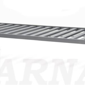 Karnak Single Metal Steel Bed with Medicated Mattress Dimension 90x190 Centimeters (Silver)