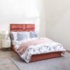 Karnak Estella Premium Upholstered Velvet Bed Frame Bedroom Furniture Strong And Sturdy Modern Design Wooden Bed | Quiet & Comfortable Bed (USA - Queen 150x200cm, Pink)