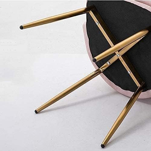 Luxury Luxe Modern Velvet Dining Chairs Set of 4 – Ergonomic Padded Kitchen Chairs with Metal Legs, Armrests & Backrest, Pink Accent Chairs for Living Room & Dining Room (Blue) - Image 4