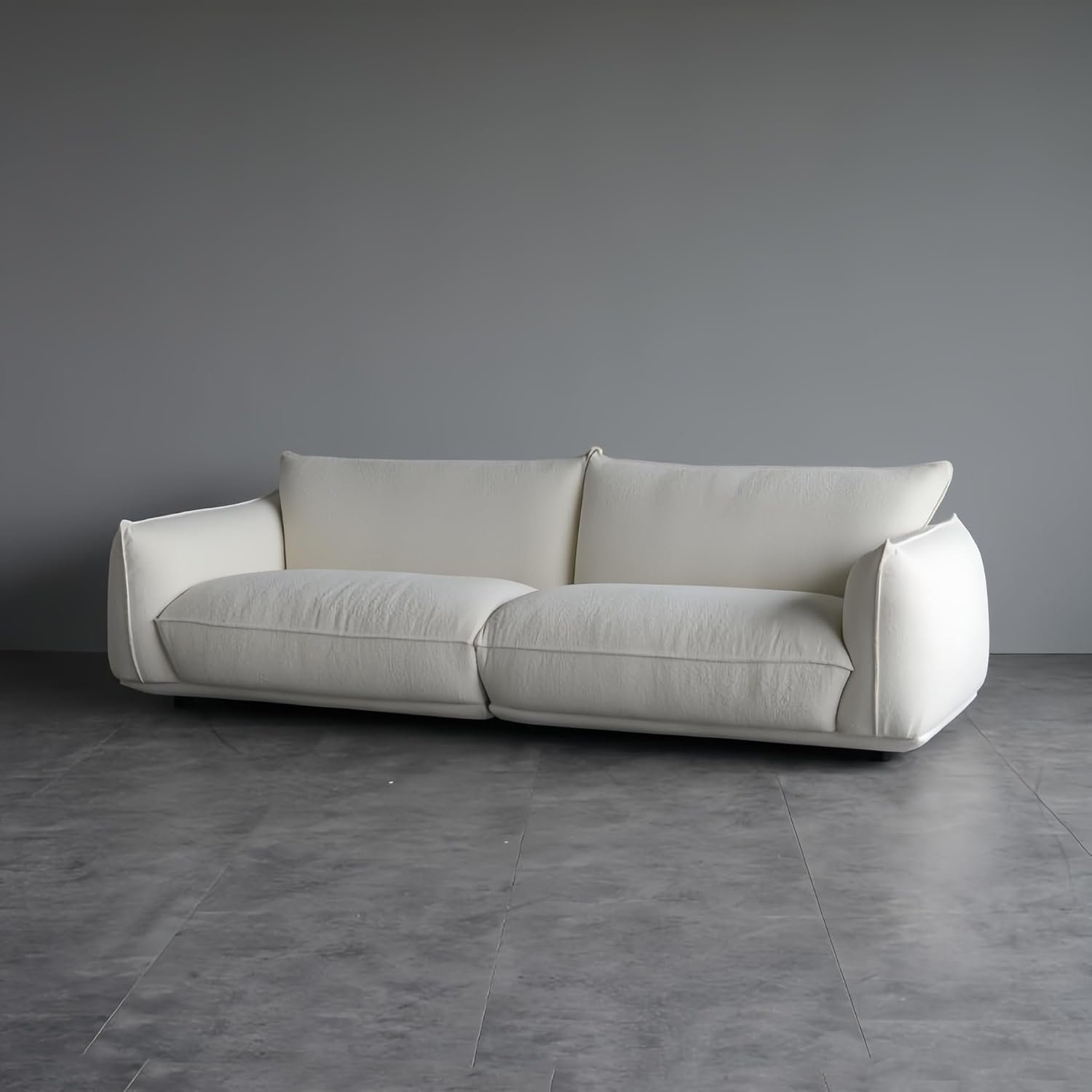 Luxury Luxe Cloud Sofa Set: Modern Beige Fabric Sectional Sofa for Living Room - Single/Double/Three Seats | Eco-Friendly Plush Comfort (SIngle Seater: 106D x 115W x 79H cm) - Image 3