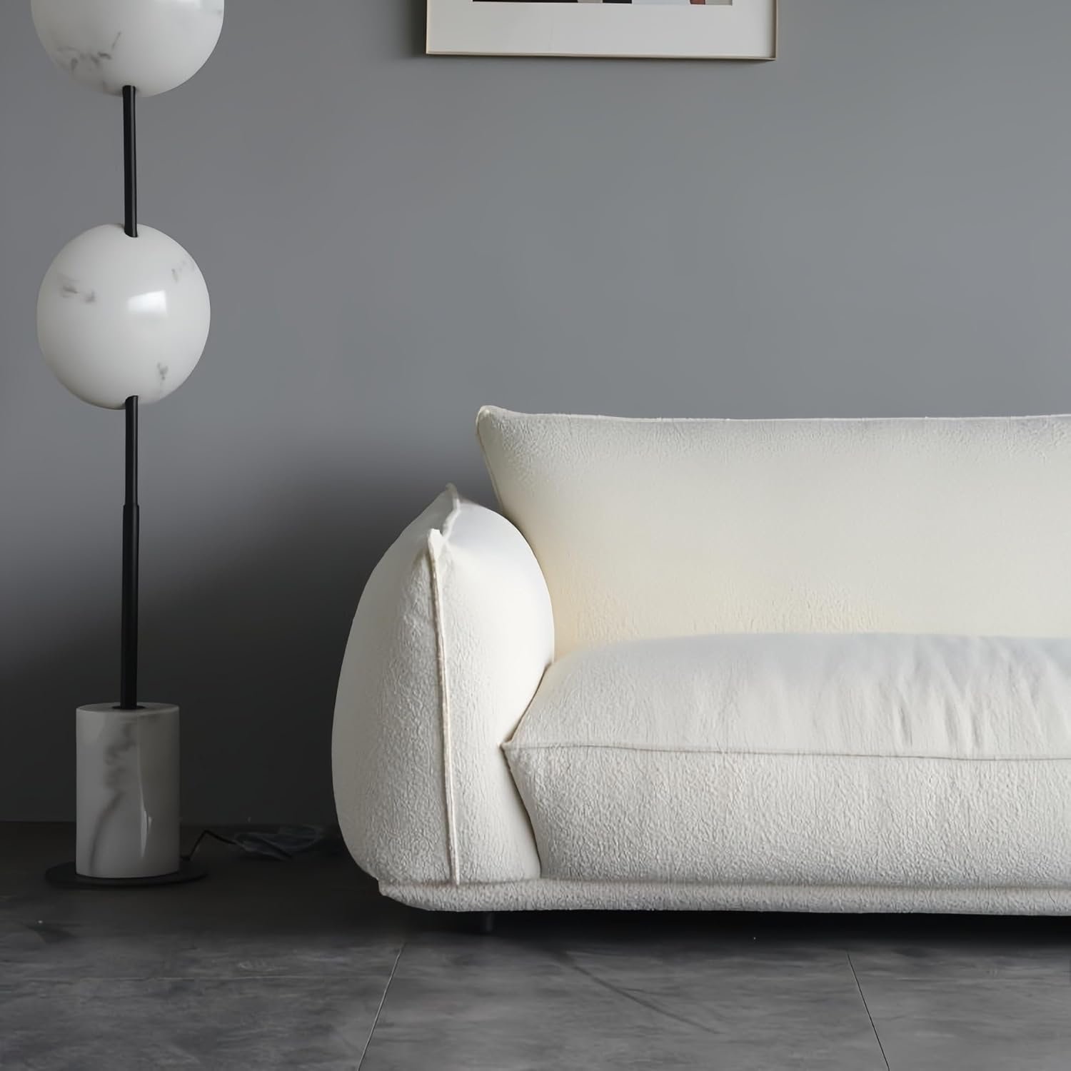 Luxury Luxe Cloud Sofa Set: Modern Beige Fabric Sectional Sofa for Living Room - Single/Double/Three Seats | Eco-Friendly Plush Comfort (SIngle Seater: 106D x 115W x 79H cm) - Image 4
