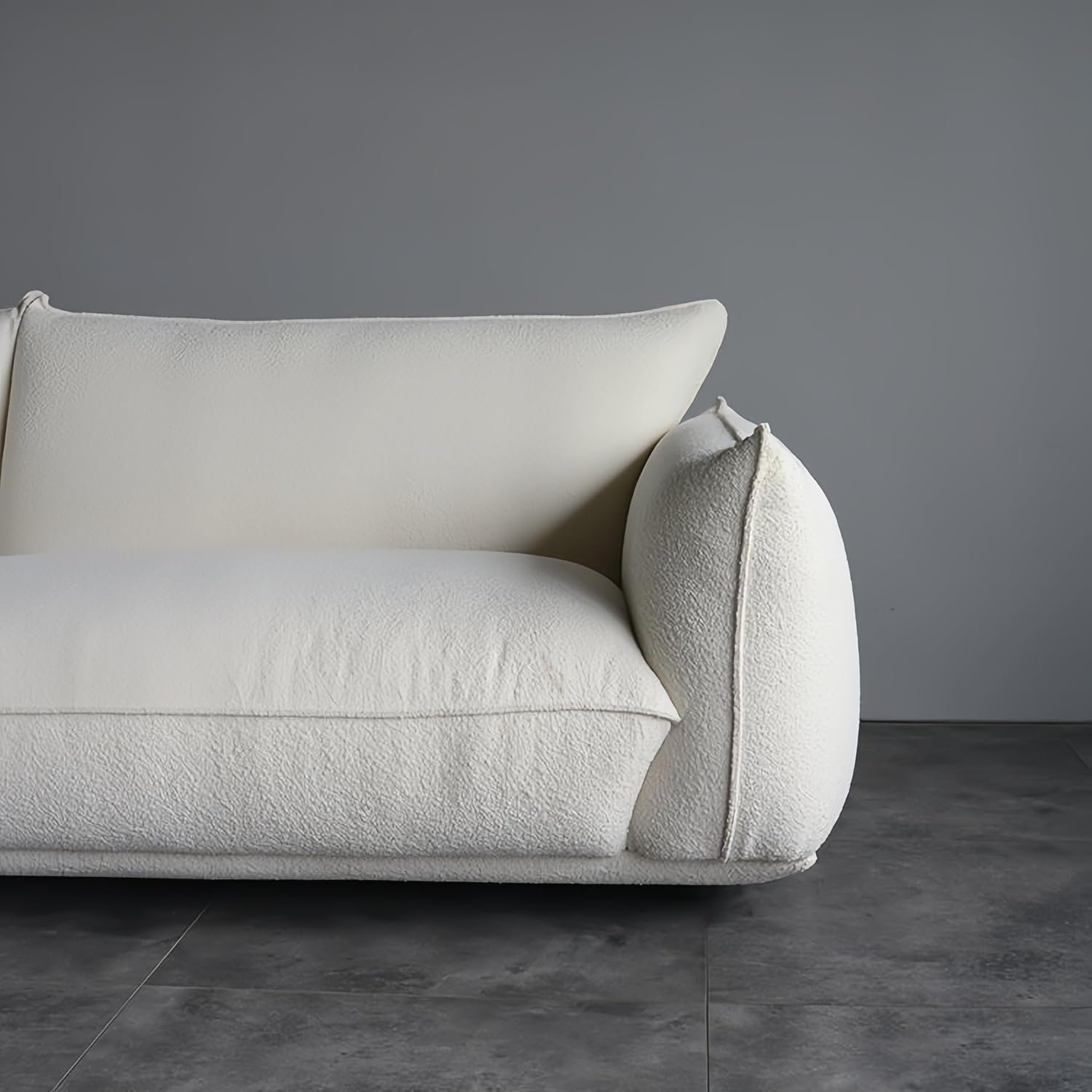 Luxury Luxe Cloud Sofa Set: Modern Beige Fabric Sectional Sofa for Living Room - Single/Double/Three Seats | Eco-Friendly Plush Comfort (SIngle Seater: 106D x 115W x 79H cm) - Image 5