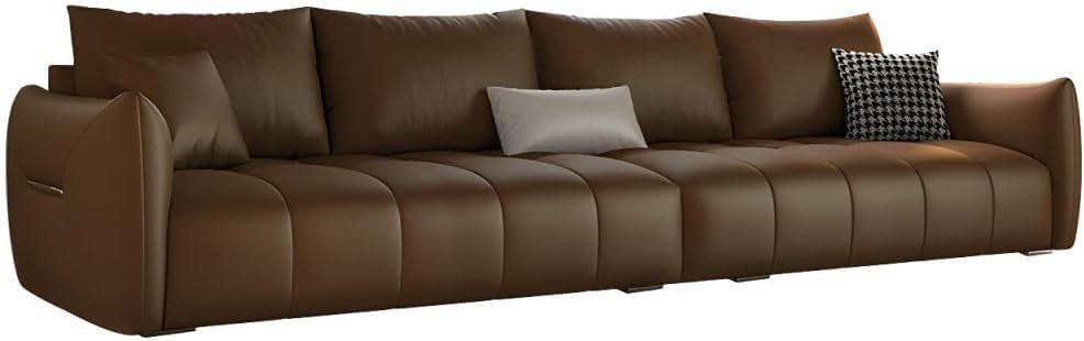 Luxury Luxe Nest Modern Sofa | Italian Module Free Combination Floor Relax Sofa Couch Soft | Multi-Size Luxury Seating (White + Grey, Single Seater: 110 cm (L) x 100 cm (W) x 80 cm (H)) - Image 6