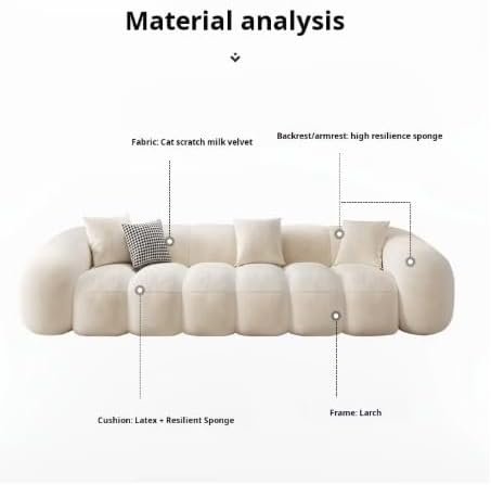 Luxury Luxe French retro puff sofa living room small apartment modern simple straight style cotton candy skin feeling velvet sofa (Italian Ash, Double-Seaters) - Image 9