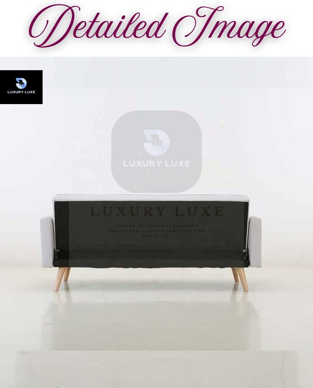Luxury Luxe Convertible Sofa Bed | Modern Design, Eucalyptus Frame & Adjustable Height – Modular Tufted Sofabed for Compact Living & Guest Rooms (Black) - Image 6