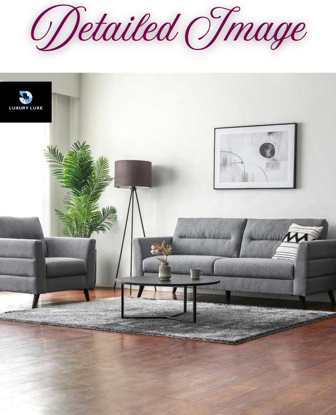 LUXURY LUXE Nordic Harmony 1-2-3 Seater Fabric Sofa Set – Scandinavian Minimalist, Modular & Plush Foam for Living Rooms, Apartments, Offices (Single Seater: 120 cm) - Image 2