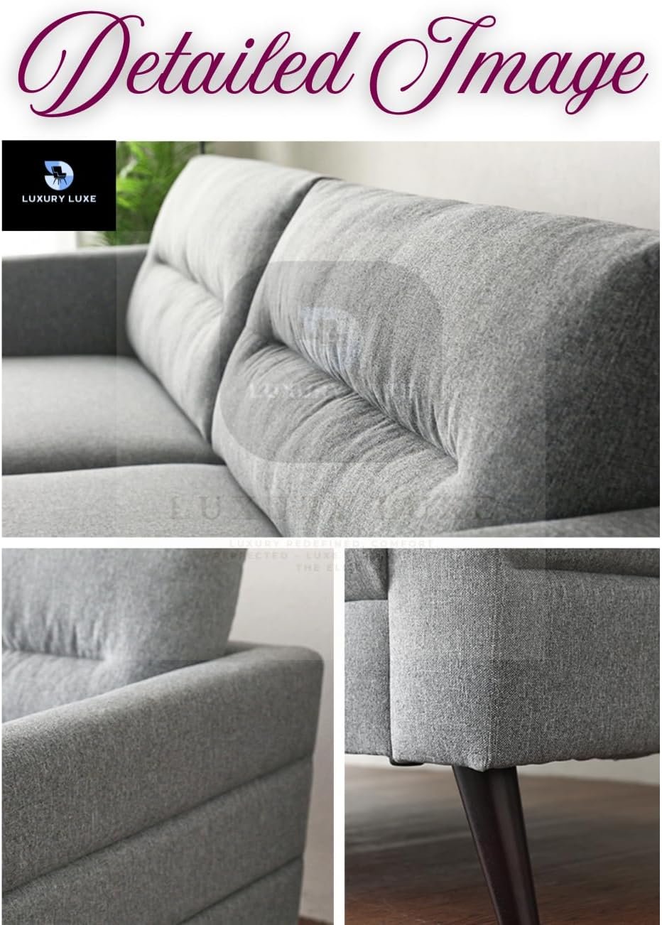 LUXURY LUXE Nordic Harmony 1-2-3 Seater Fabric Sofa Set – Scandinavian Minimalist, Modular & Plush Foam for Living Rooms, Apartments, Offices (Single Seater: 120 cm) - Image 8