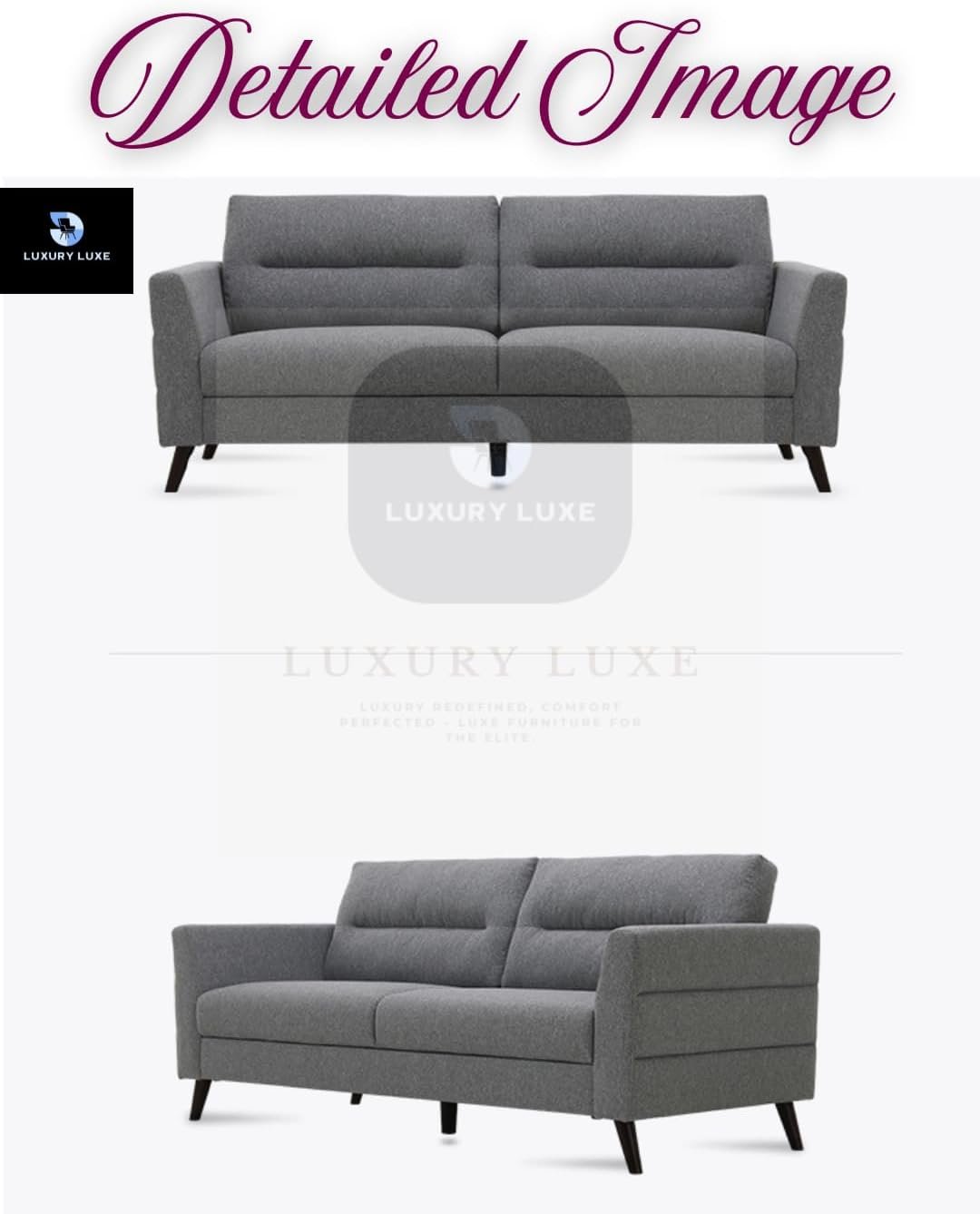 LUXURY LUXE Nordic Harmony 1-2-3 Seater Fabric Sofa Set – Scandinavian Minimalist, Modular & Plush Foam for Living Rooms, Apartments, Offices (Single Seater: 120 cm) - Image 9