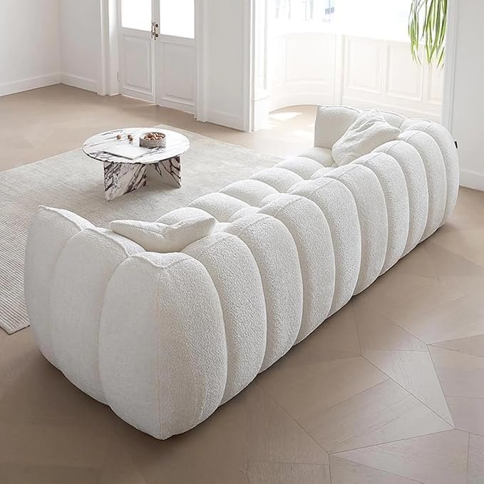 Luxury Luxe Modular Sofa Set - Configurable 1/2/3/4-Seater, Plush Fleece Fabric, Solid Wood Frame, No Assembly - Modern Living Room Sectional (Three Seater: 253cm (in Two Parts)) - Image 4