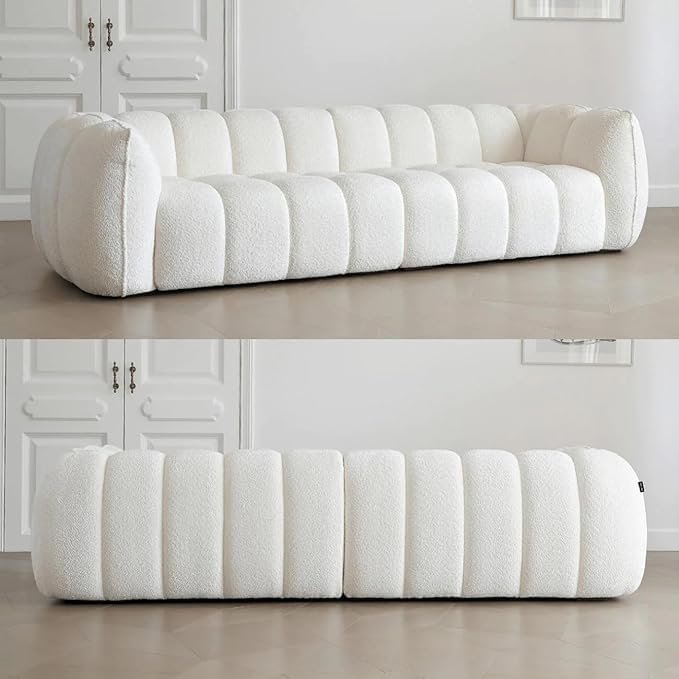 Luxury Luxe Modular Sofa Set - Configurable 1/2/3/4-Seater, Plush Fleece Fabric, Solid Wood Frame, No Assembly - Modern Living Room Sectional (Three Seater: 253cm (in Two Parts)) - Image 5