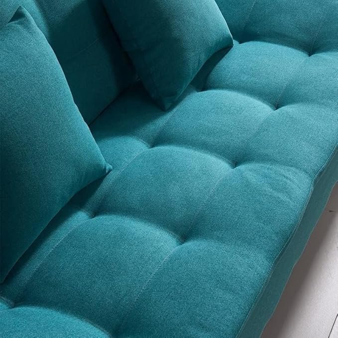 Luxury Luxe Beige Fabric Multifunction Folding Foam Sofa Bed – 3-Seater, Convertible, No Assembly Required, Modern Design, Comfortable Sofa Bed for Living Room (Light Grey) - Image 7