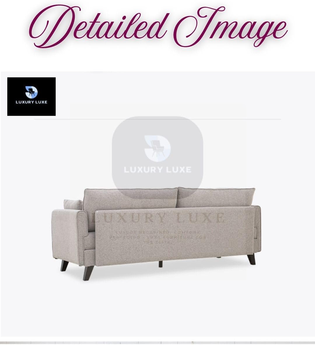 LUXURY LUXE Nova 3-Seater Convertible Futon Sofa Bed – Modern Fabric, Space-Saving Flip Design for Apartments, Living Rooms & Guest Rooms - Image 9