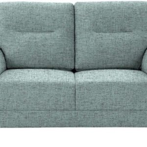 LUXURY LUXE Monterey 2-Seater Fabric Sofa - Sky Blue Modern Compact Sofa, Includes Throw Pillow, Easy Assembly for Stylish Living Spaces
