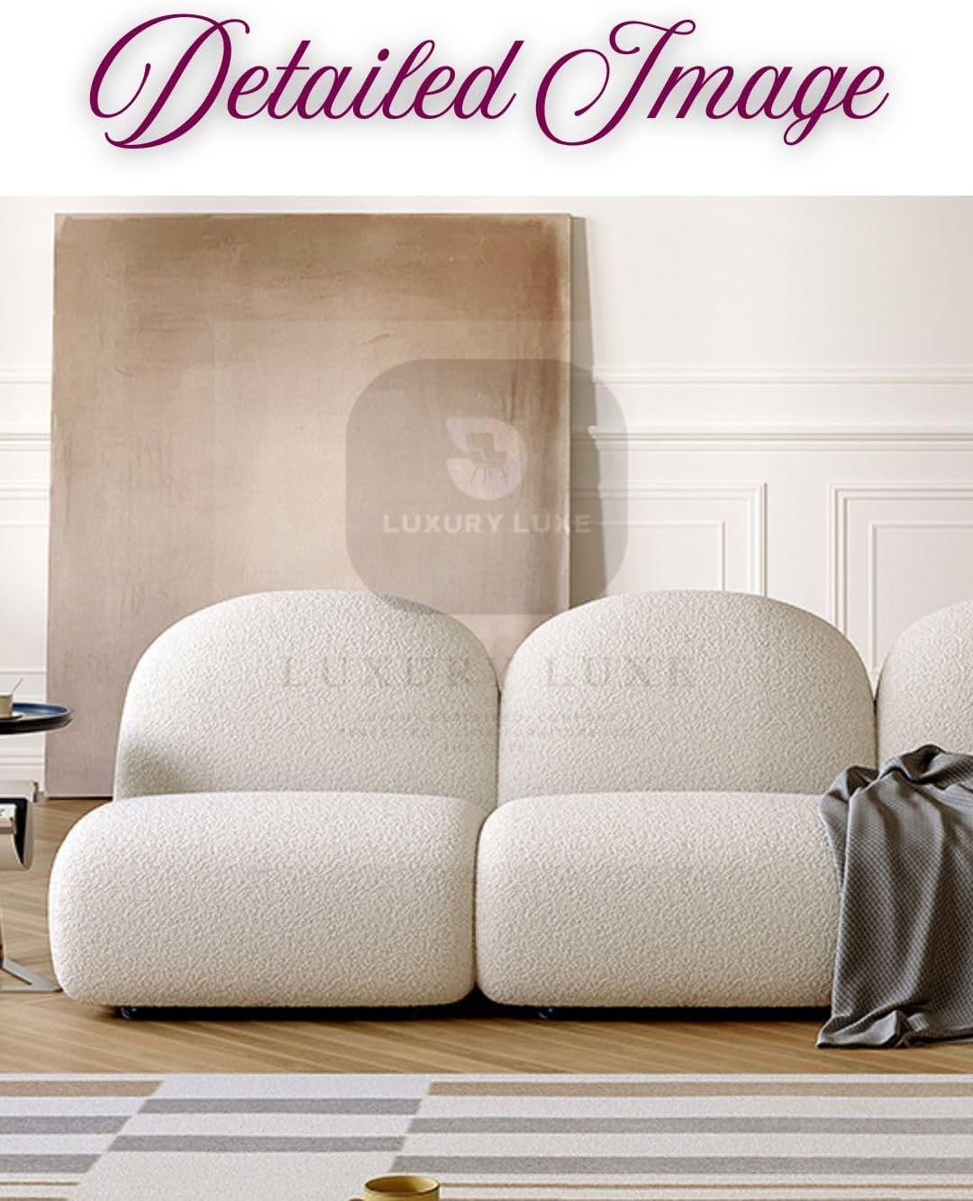 Luxury Luxe Cloud-Shaped Sofa Set for Living Room - Modern Eco-Friendly Fabric, Ergonomic Comfort & Durable Solid Wood Frame for Living Room, Single/Double/3-Seater (Single Seater: 78H x 88D x 80W cm) - Image 3