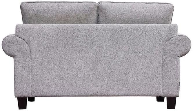 LUXURY LUXE Carta 2-Seater Grey Fabric Sofa – Modern, Durable & Plush with Bead Embellishment for Stylish Living Spaces - Image 3