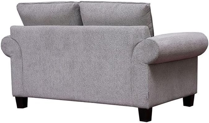 LUXURY LUXE Carta 2-Seater Grey Fabric Sofa – Modern, Durable & Plush with Bead Embellishment for Stylish Living Spaces - Image 4