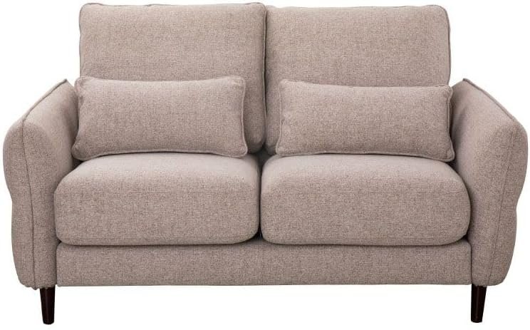 LUXURY LUXE Armstrong 2-Seater Fabric Sofa - Grey | Foam & Fiber Cushioning | Modern Sleek Design for Living Room, Apartment - Image 2