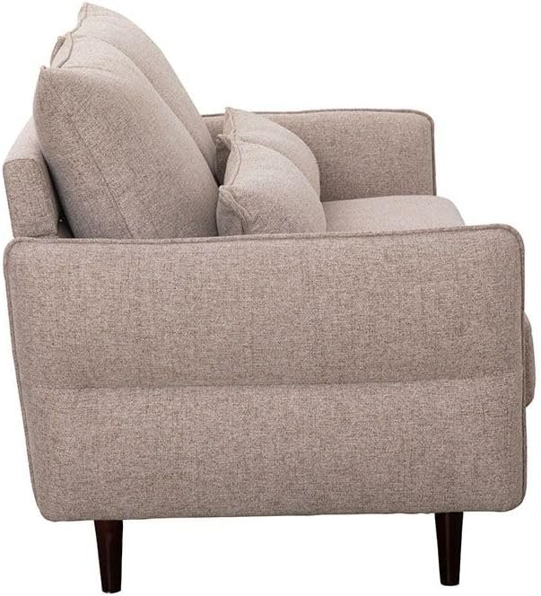 LUXURY LUXE Armstrong 2-Seater Fabric Sofa - Grey | Foam & Fiber Cushioning | Modern Sleek Design for Living Room, Apartment - Image 4