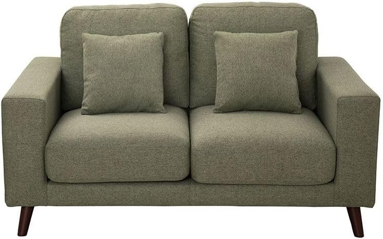 Luxury Luxe Caspian 2-Seater Sofa | Light Green Modern Fabric Sofa with Solid Wood Frame & Polyester Upholstery – Perfect for Living Rooms & Contemporary Spaces - Image 2