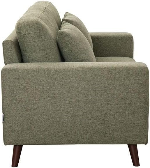 Luxury Luxe Caspian 2-Seater Sofa | Light Green Modern Fabric Sofa with Solid Wood Frame & Polyester Upholstery – Perfect for Living Rooms & Contemporary Spaces - Image 4