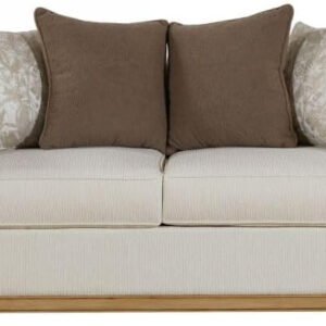 Luxury Luxe Artellis 2-Seater Sofa: Modern White Chenille Fabric Sofa for Compact Living Rooms | Elegant, Comfortable & Space-Saving Design