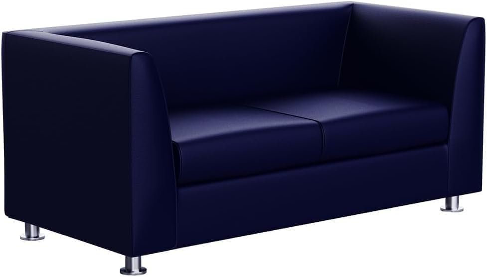 Karnak Vancia Two Seater Sofa Couch for Living Room Design Couch, Small Space, Solid Frame, Metal Legs & HD Foam, Comfortable Loveseat Sofa Couch 2 Seater Cushion Sofa Couch (Indigo)