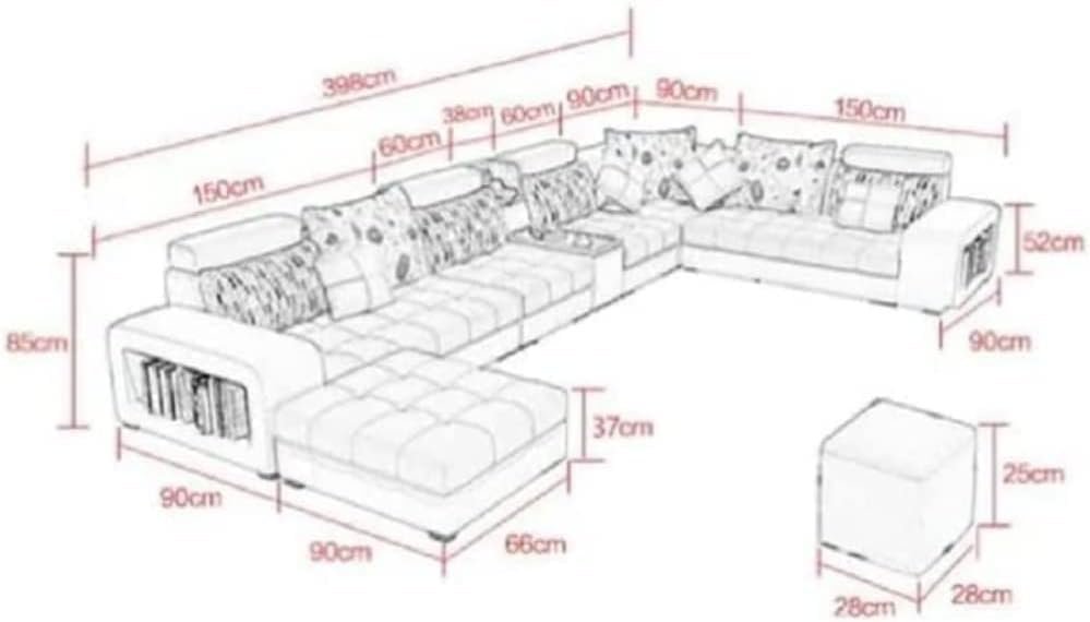 Karnak Sectional Sofa Couch | Modern Corner Sofa Set for Living Room | Fabric Upholstered Sofa with Solid Wood Frame | Grey Upholstery Sofa Couch - Image 2