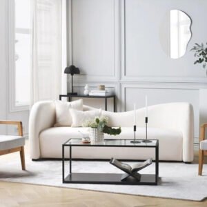 Karnak Halsted 3-Seater L-Shape Sofa Couch for Living Room - White