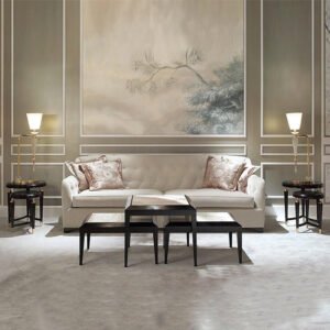 Karnak Olsen 3-Seater L-Shape Sofa Couch For Living Room and office Furniture - Cream