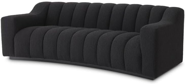 Karnak Tresor 3-Seater L-Shape Sofa Couch For Living Room Furniture - Black