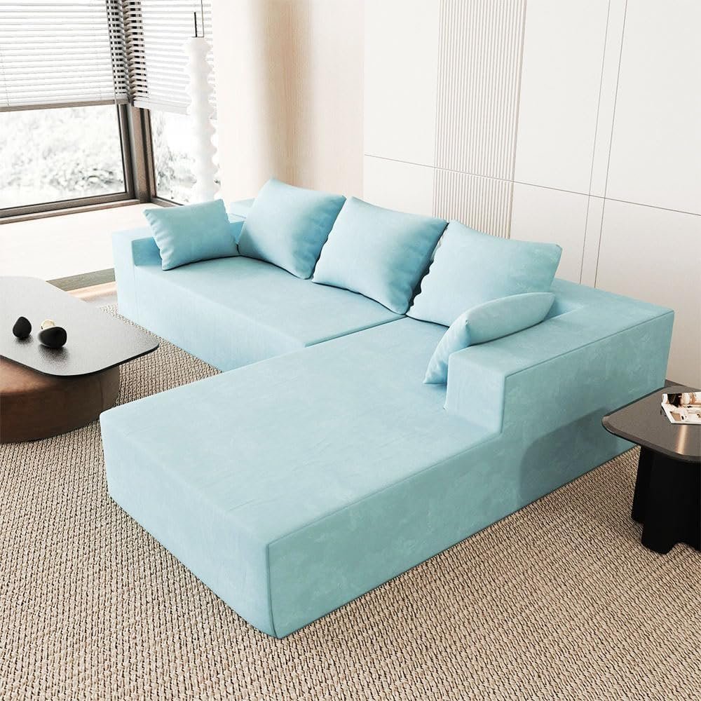 Karnak Annalisa 3 Seater Sofa Couch Modern Design Design Sofa Couch For Living Room Color (Blue)