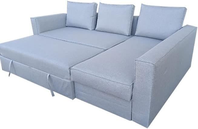 Karnak Convertible Sofa Couch Cum Bed L-Shape Corner Sofa Couch Plus Diwan Bed with Storage Box & Cushion for Living Room, Home, Office, Apartment, Studio Room Size 215x150x75 Centimeters KSB228 - Image 3