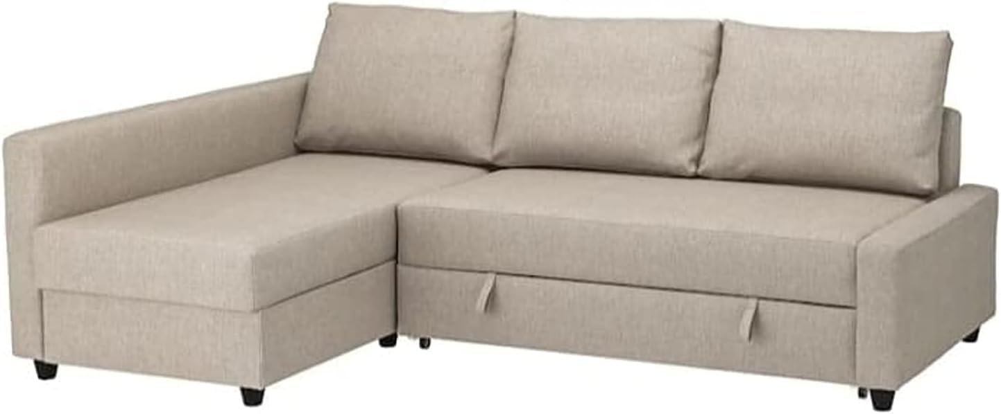 Karnak Convertible Sofa Couch Cum Bed L-Shape Corner Sofa Couch Plus Diwan Bed with Storage Box & Cushion for Living Room, Home, Office, Apartment, Studio Room Size 215x150x75 Centimeters KSB211