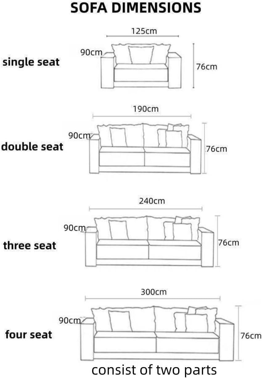 Luxury Luxe Modern PU Leather Sofa Set - Multifunctional Sectional Couch for Living Room & Office, Brown/Beige/Black, 1.25m-3.0m Sizes (Brown, Double-seaters 1.9m) - Image 2