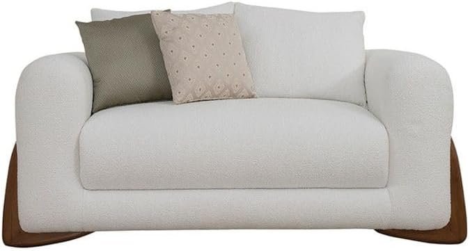 Luxury Luxe Renzo 2-Seater Sofa: Premium Fabric & Wooden Base – Modern Living Room & Hotel Essential (Trendy 2024)