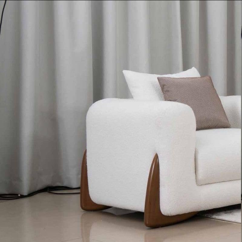 Luxury Luxe Renzo 2-Seater Sofa: Premium Fabric & Wooden Base – Modern Living Room & Hotel Essential (Trendy 2024) - Image 3