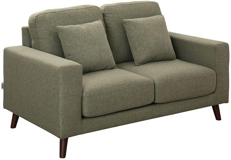 Luxury Luxe Caspian 2-Seater Sofa | Light Green Modern Fabric Sofa with Solid Wood Frame & Polyester Upholstery – Perfect for Living Rooms & Contemporary Spaces - Image 3