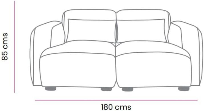 Luxury Luxe Devine 2-Seater Sofa: Premium Fabric, Wooden Base & Off White Elegance – Ideal for Modern Living Rooms & Hotel Luxury - Image 2