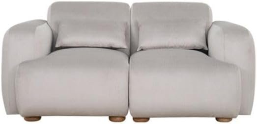 Luxury Luxe Devine 2-Seater Sofa: Premium Fabric, Wooden Base & Off White Elegance – Ideal for Modern Living Rooms & Hotel Luxury - Image 3