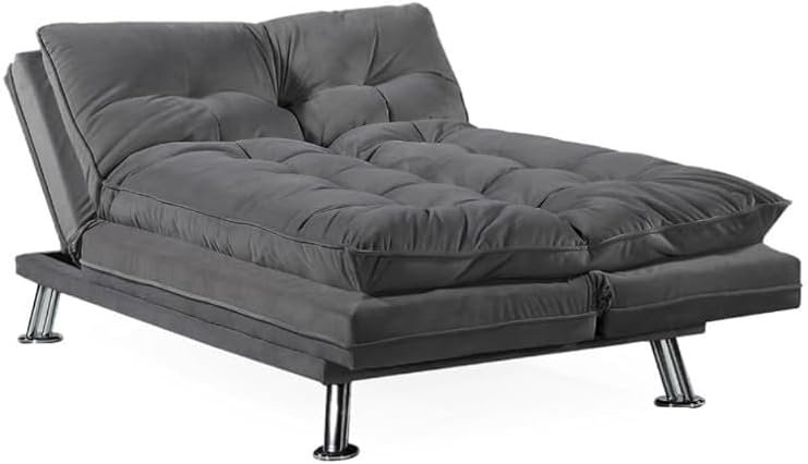 LUXURY LUXE Home Amos Sofa Cum Bed I Sleeping Fabric Sofa I Three Seat Sofabed I Modern Design Living Room Sofa Color (Grey) - Image 2