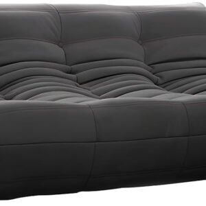 Comfynest Modern Tufted Cushions Armless Living Room Wooden Standard Seating - Suede 180 X 102 X 70 Cm Dark Gray