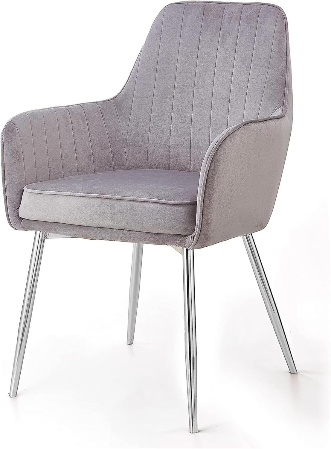 Comfynest Nordic Style Wrought Iron Makeup Chair, Bedroom Chair, Nail Chair with Backrest, Luxury Dining Chair (Beige) - Image 4