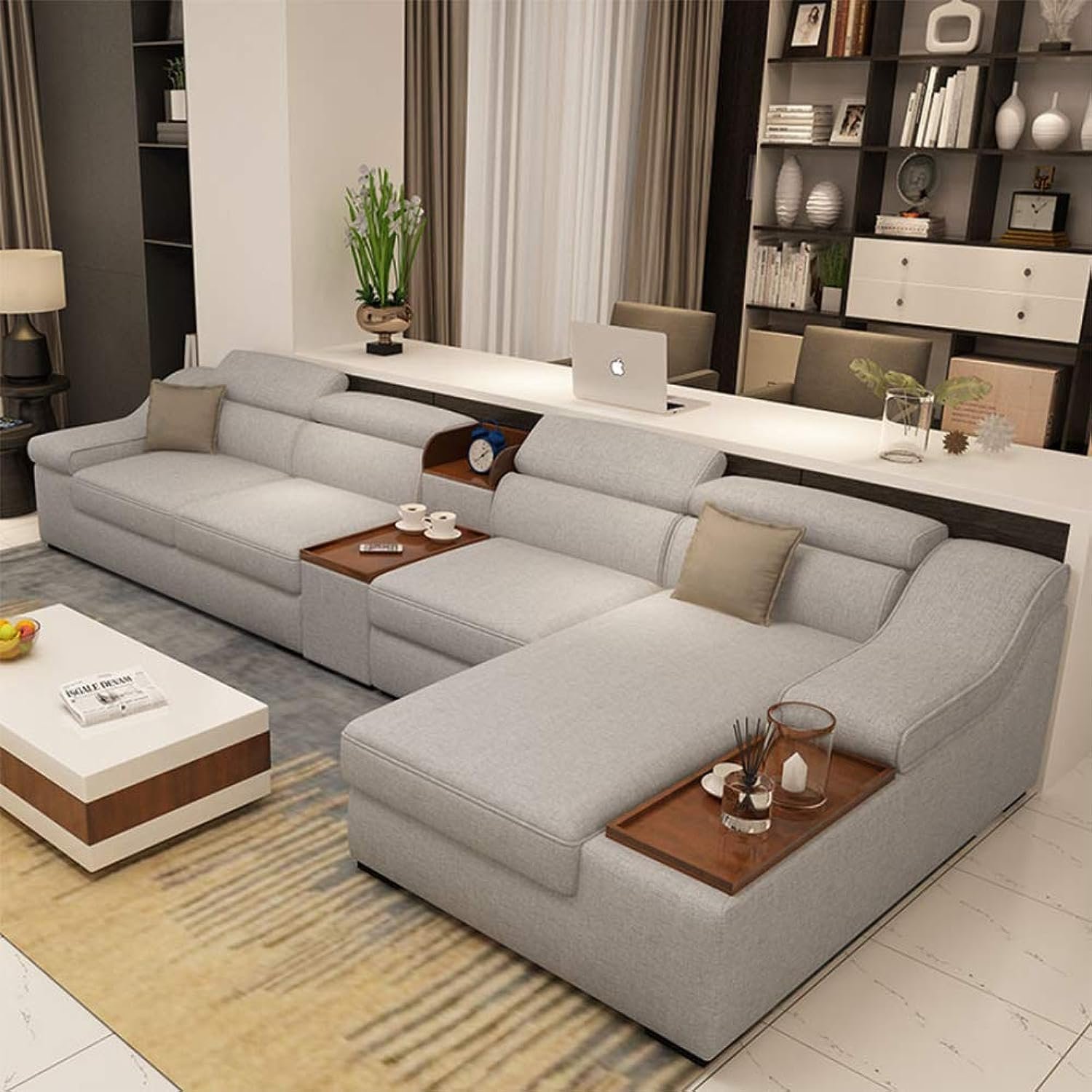COOLBABY JINPENGRAN Living Room Sofa, Grey