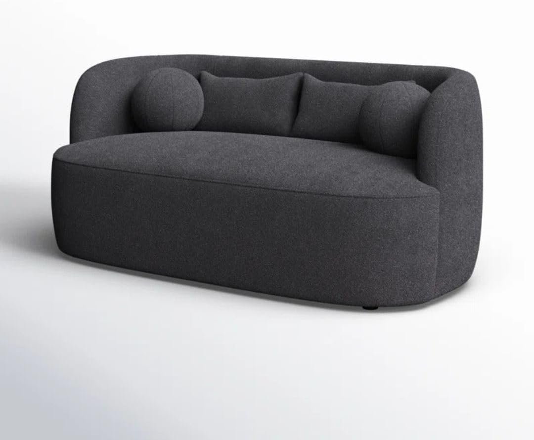 Comfynest Official Brinae‑Style 68″ Bouclé Loveseat Sofa – Compact Two‑Seater with Plush Cushions & Toss Pillows, Modern Living Room Design (Beige) - Image 20