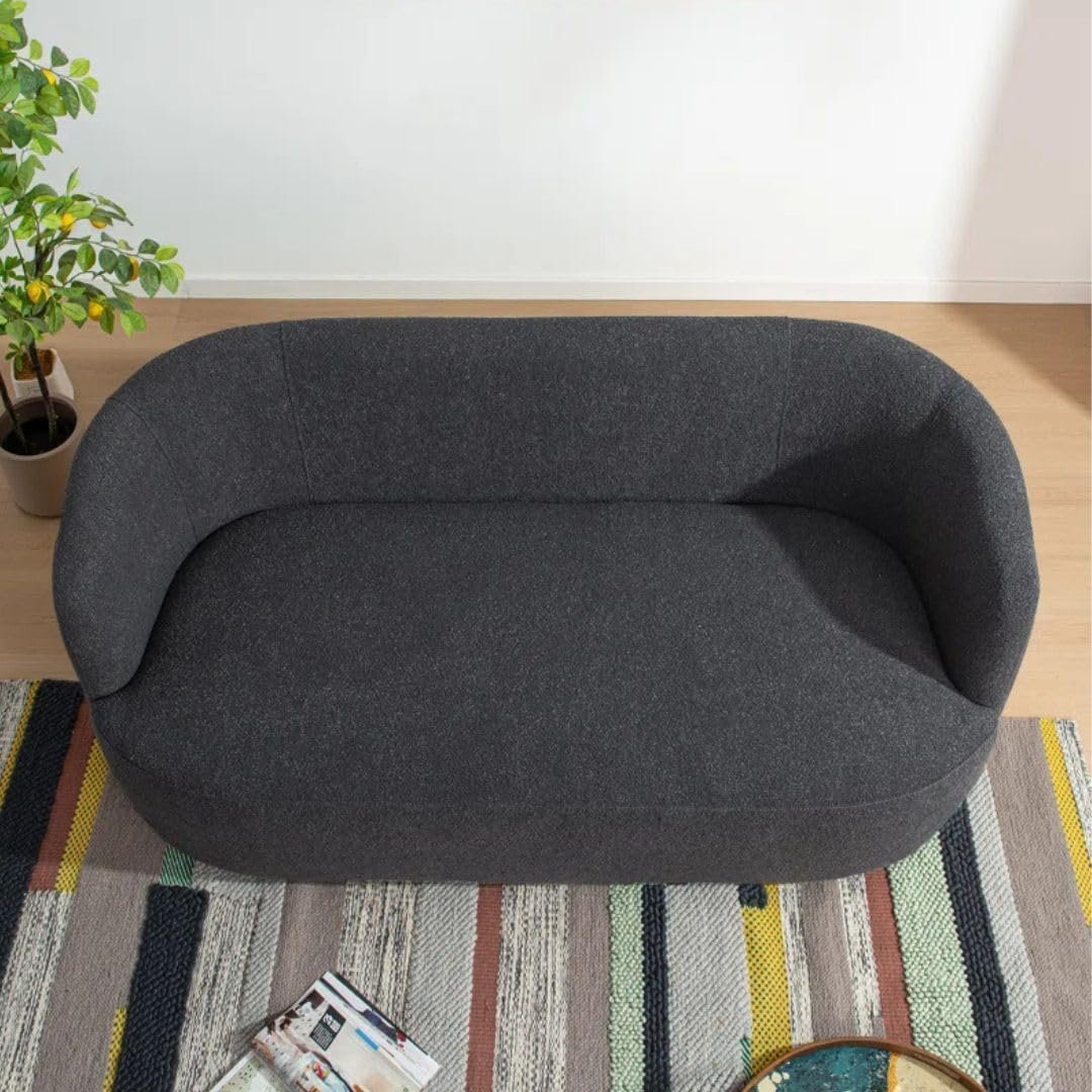 Comfynest Official Brinae‑Style 68″ Bouclé Loveseat Sofa – Compact Two‑Seater with Plush Cushions & Toss Pillows, Modern Living Room Design (Beige) - Image 22