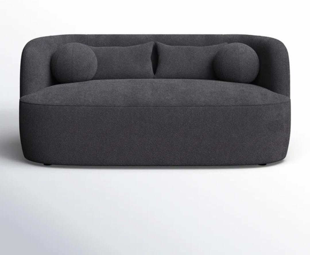 Comfynest Official Brinae‑Style 68″ Bouclé Loveseat Sofa – Compact Two‑Seater with Plush Cushions & Toss Pillows, Modern Living Room Design (Beige) - Image 23